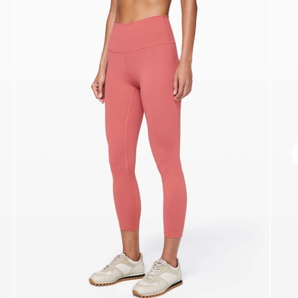 Lululemon Wunder Under High-Rise 25" Full-On Luxtreme Rustic Coral Size 8 26 - Picture 2 of 6